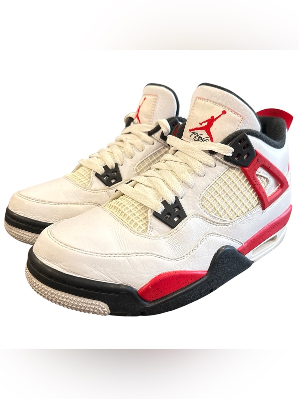 Jordan Air Jordan 4 Retro Red Cement (GS) White Red Black Size 7Y 408452-161